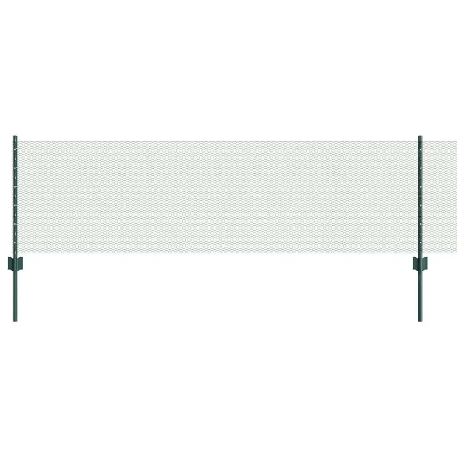 vidaXL Zaun mit Pfosten Grün 3336672