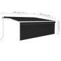 vidaXL Markise Manuell Einziehbar mit Rollo 4x3 m Anthrazit 3069299_7