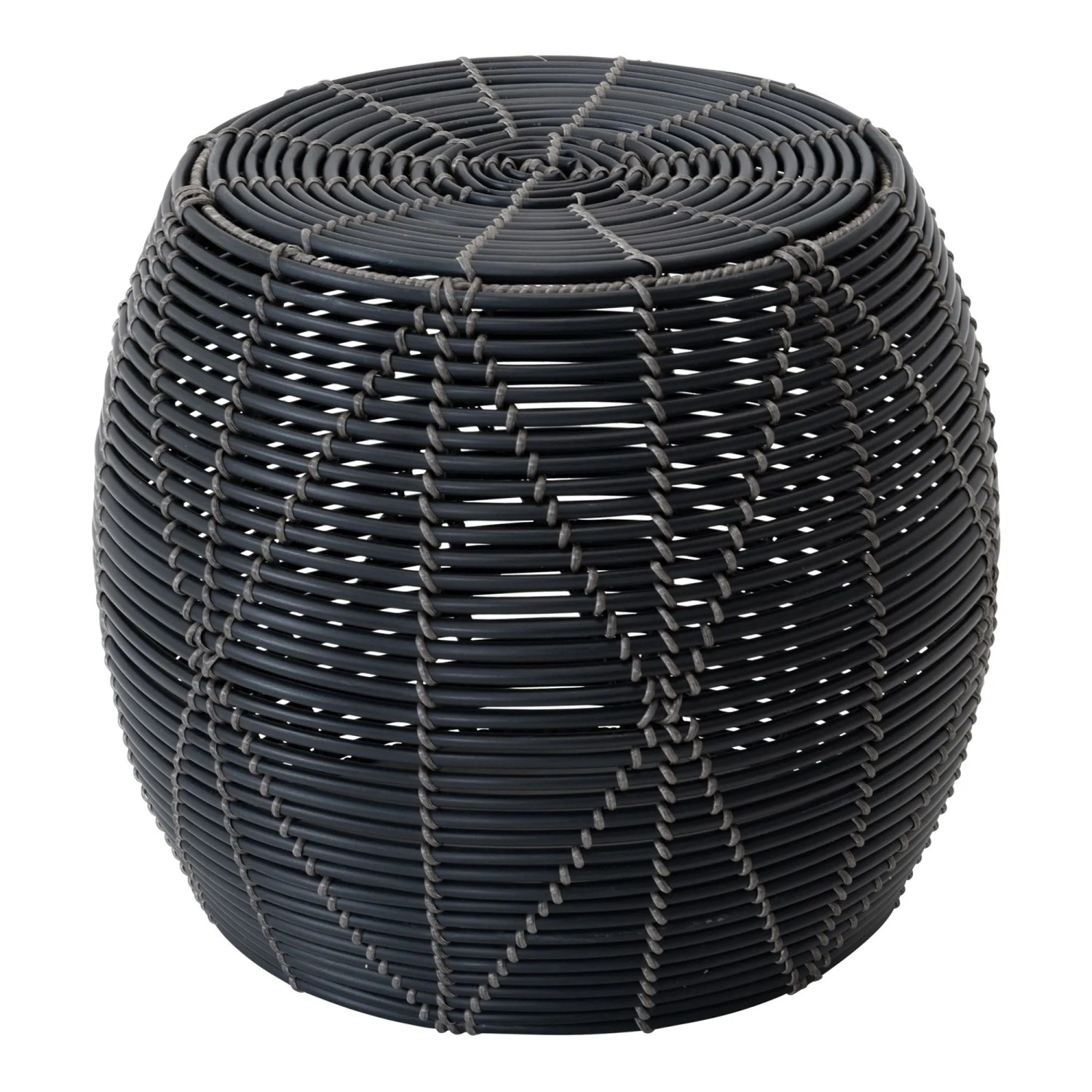 Lesli Hocker Birma Wicker Ø 46 Cm X 40 Cm Schwarz-Natur