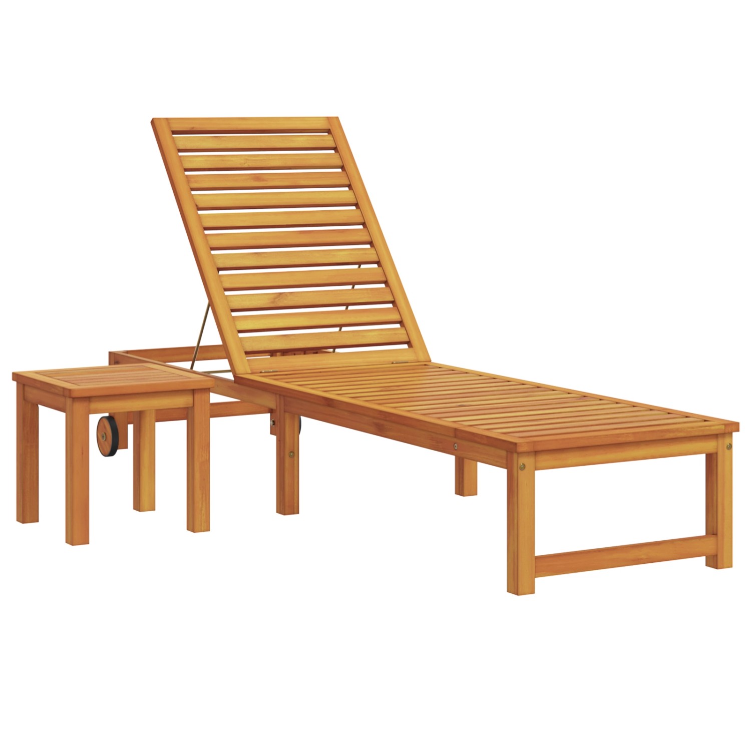 vidaXL Sonnenliege mit Tisch Massivholz Akazie 4108107 günstig online kaufen