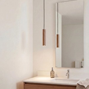 QAZQA Design Pendelleuchte DunkelBronze GU10 50mm IP44 Tuba