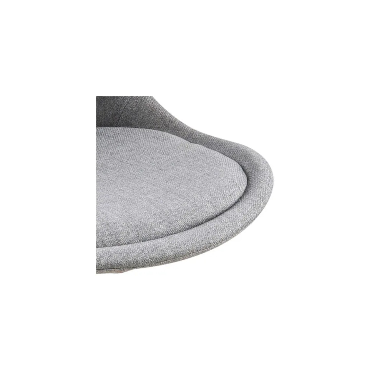 Detailaufnahme: Grauer ebuy24 Dima Esszimmerstuhl mit Stoffbezug.