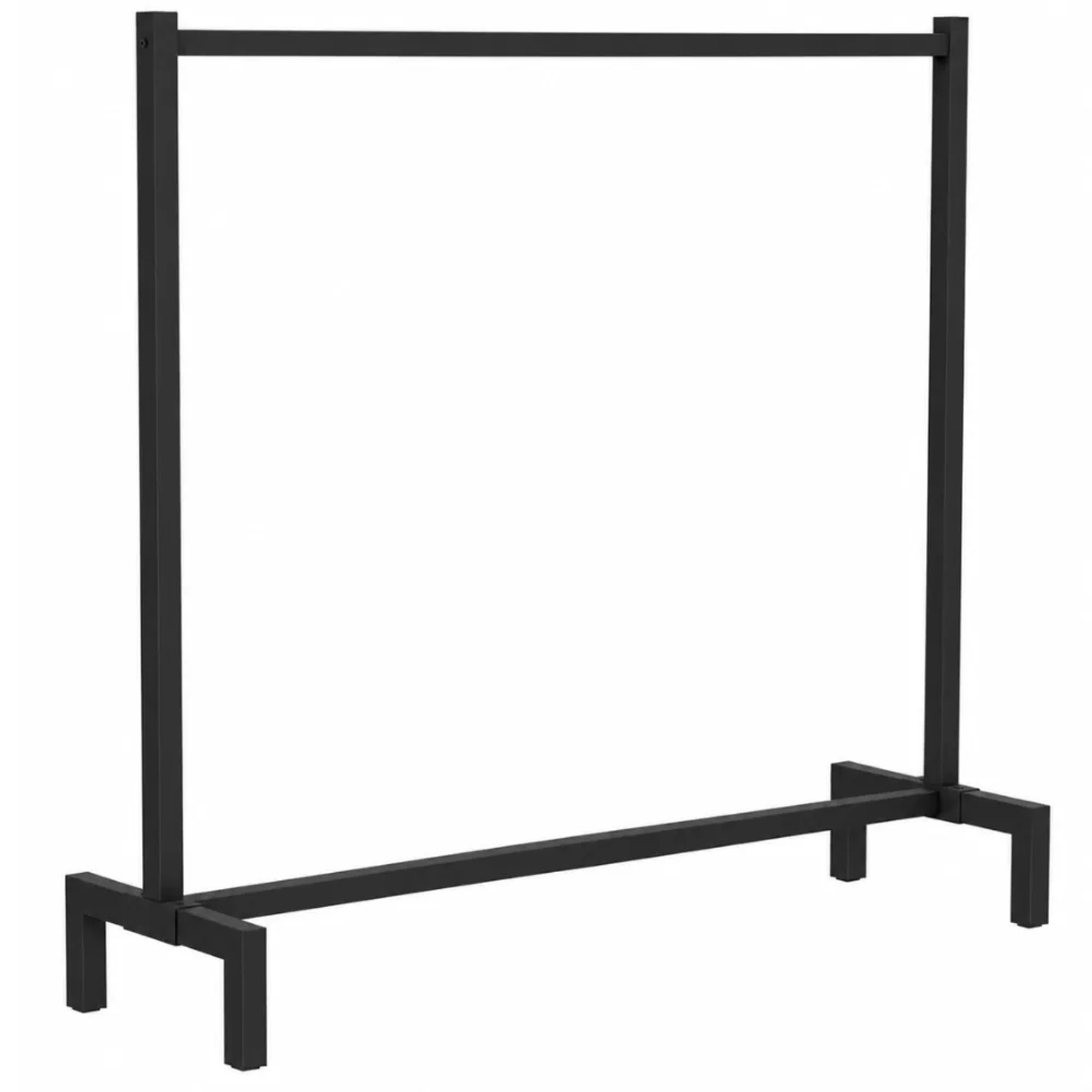 DELUKE Kleiderständer PAUL 120x38x120cm Metall Schwarz Kleiderstange Jackenständer Klamottenständer