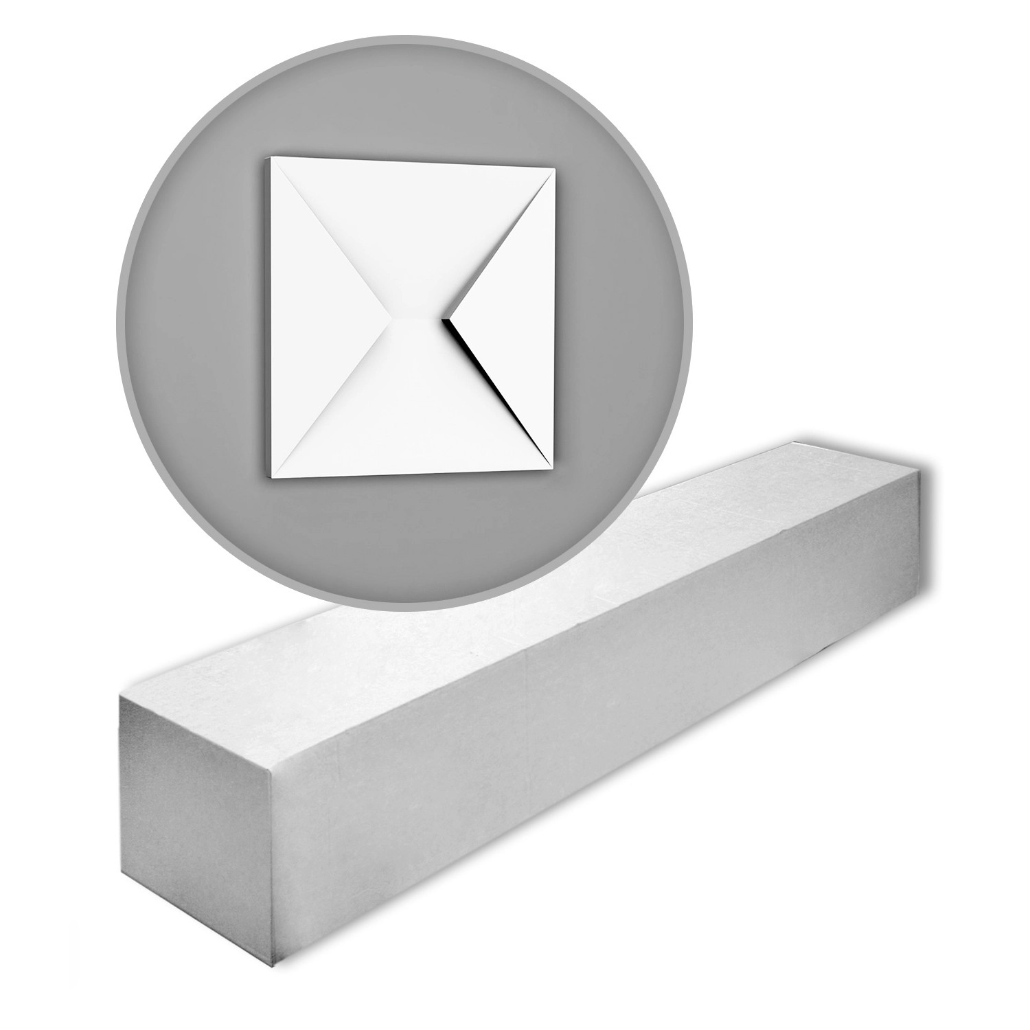 Thumbnail - ORAC DECOR W106-Box MODERN 3D Wandpaneele 1 Karton Set mit 5 Zierlementen 0,55 m2 Weiß