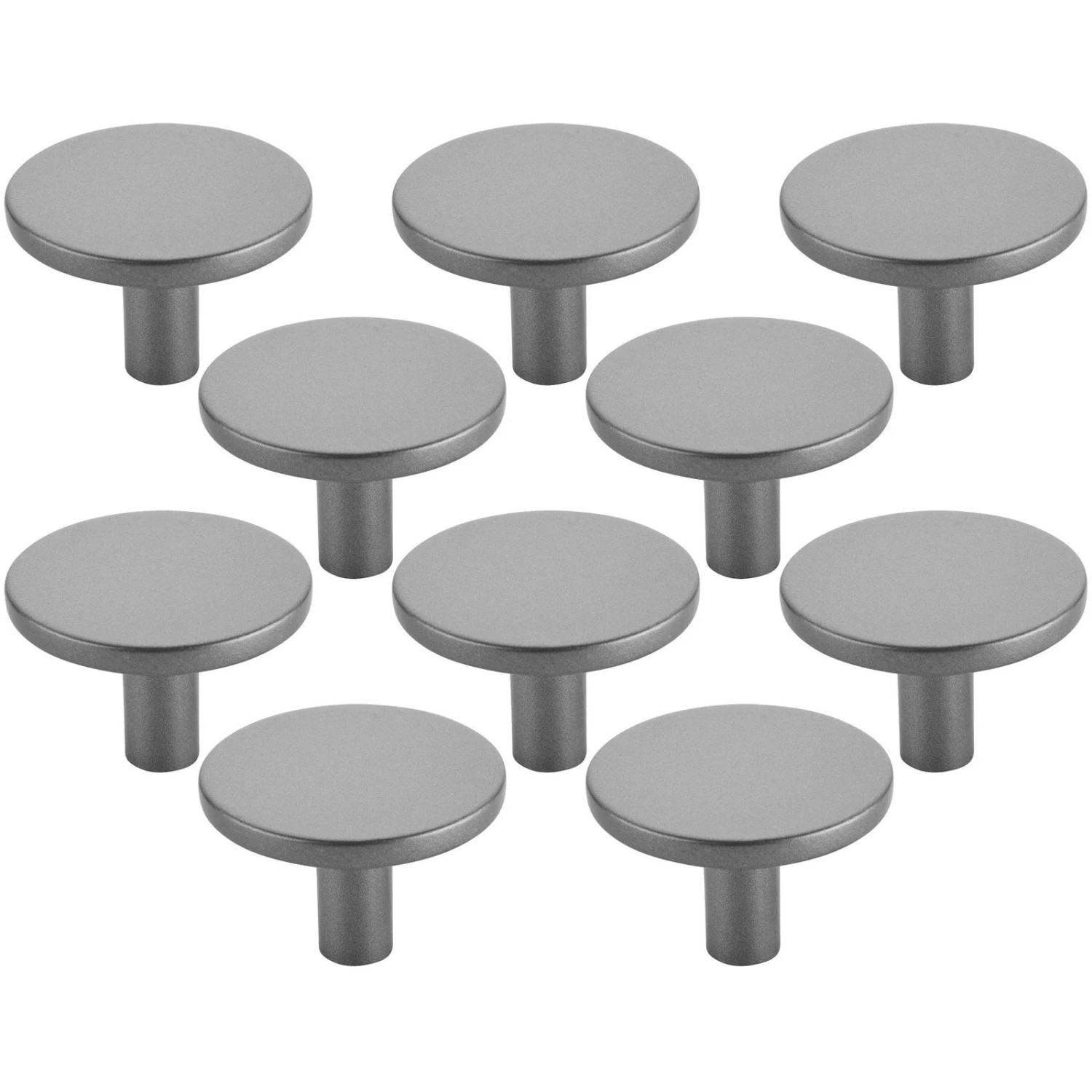 SOTECH 10x Möbelknopf SW169 Ø40 mm Titanoptik