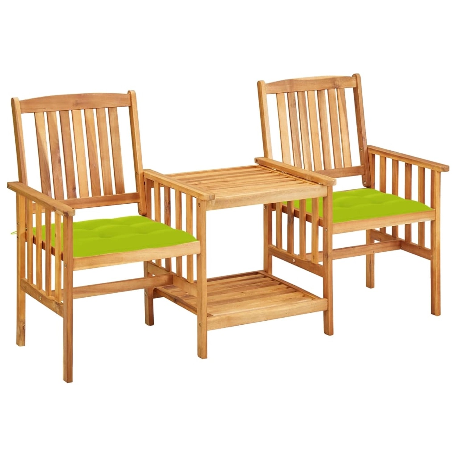 vidaXL Gartenstühle mit Teetisch und Kissen Akazie Massivholz 3061301 günstig online kaufen