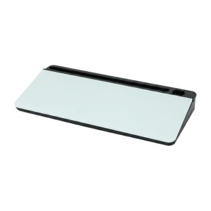 Relaxdays Schreibtisch Organizer Kunststoff Glas Schwarz mit Whiteboard 5,5 cm x 40 cm x 18 cm 1,2 kg