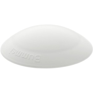 Weißer, selbstklebender Burg Wächter Türpuffer aus Kunststoff, Ø 50mm.