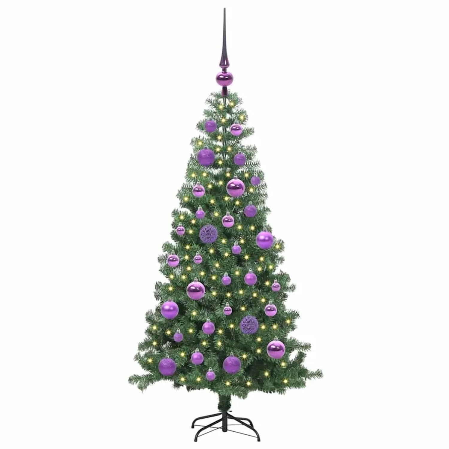 vidaXL Weihnachtsbaum mit 150 LEDs mit Ständer Grün 120 cm PVC 3396364