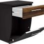 Posseik Bad-Hängeschrank Salona, Anthrazit, 40 cm breit, mit Schublade und Tür.