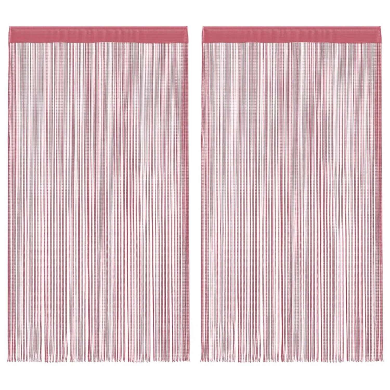 vidaXL Fadenvorhänge 2 Stk Rosa 100x250 cm 4102041 günstig online kaufen