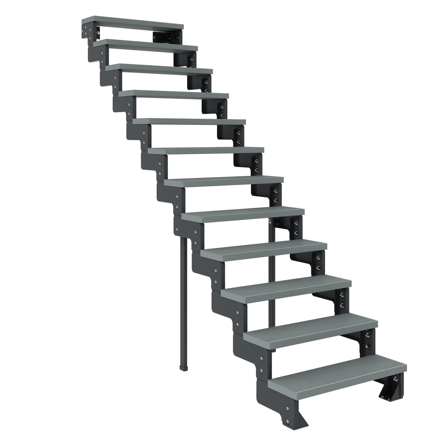Dolle Außentreppe Gardentop Anthrazit 14 Stufen 100 cm Grau Ohne Geländer günstig online kaufen