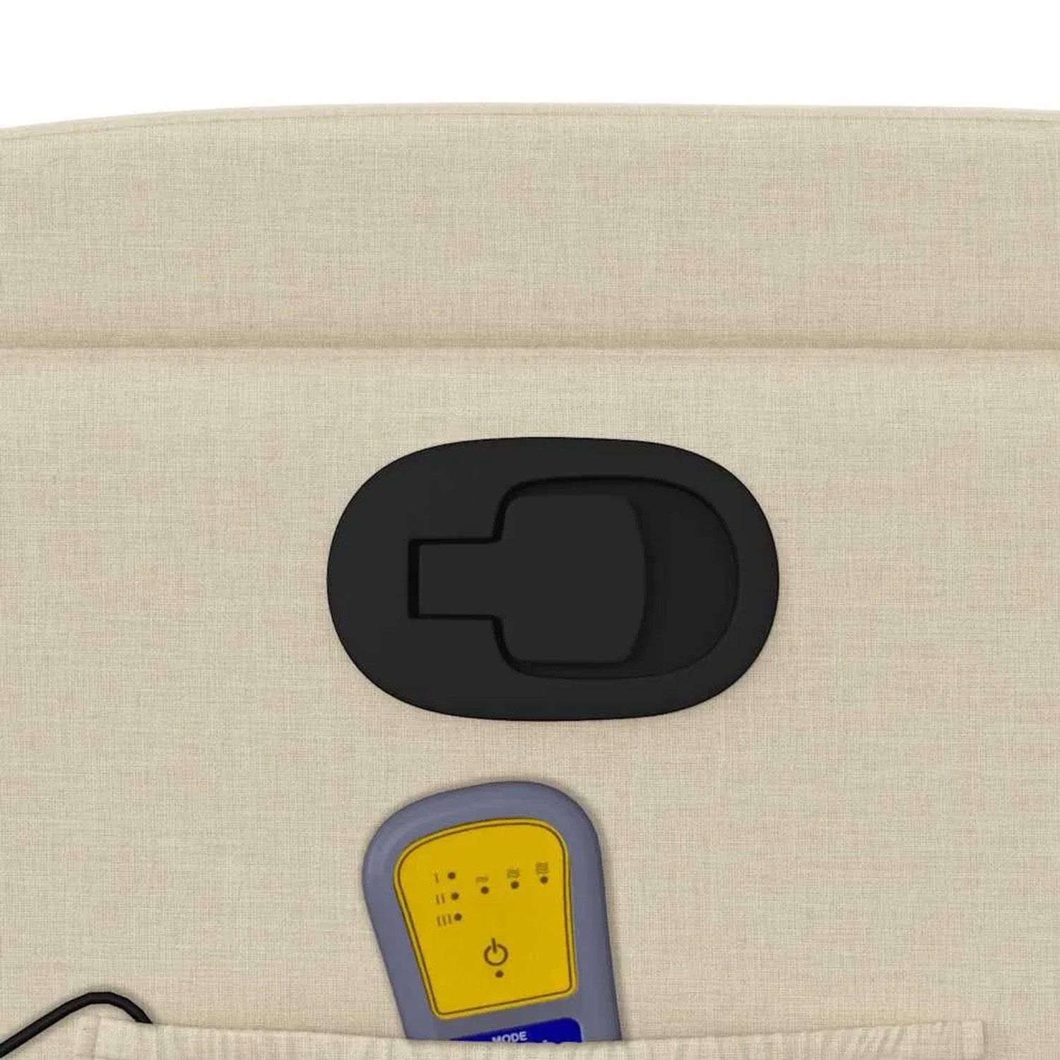 vidaXL Massage-Relaxsessel Cremefarbener Stoff 3206004_10