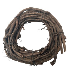 Hellbrauner Mica Decorations Kranz (Ø 20cm) aus Naturmaterialien für Bastelarbeiten und Dekorationen.