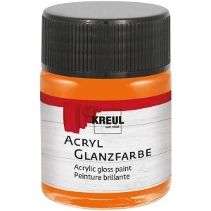 Kreul Acrylfarbe Glänzend Orange, 50 ml, für Bastelarbeiten.