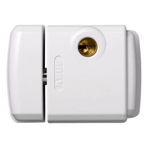 Weißes Abus Fensterschloss FTS3003 zur Tür- und Fenstersicherung.