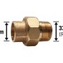 Löt-Verschraubung aus Rotguss, 28 mm x 33,3 mm (R 1), für Kupferrohre.