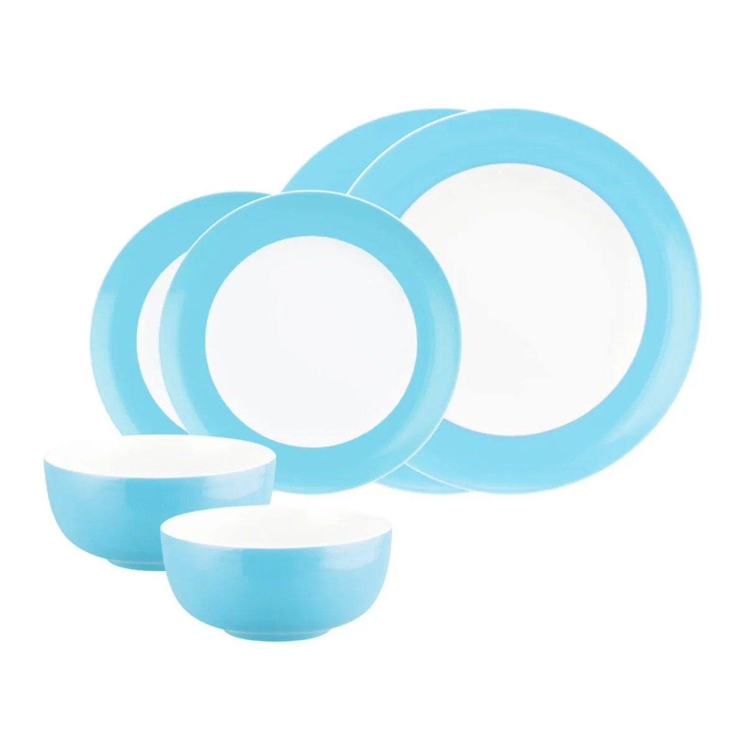 Seltmann Weiden Liberty Pure Colors Basic-Set 6-teilig Lagoon Blue