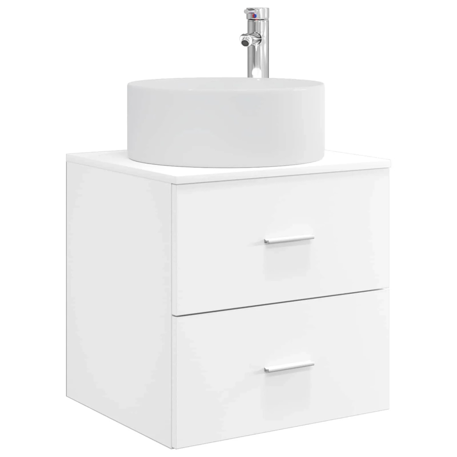 vidaXL Wandmontierte Waschtisch Weiß 49,5 x 44,5 x 65,5 cm 890318