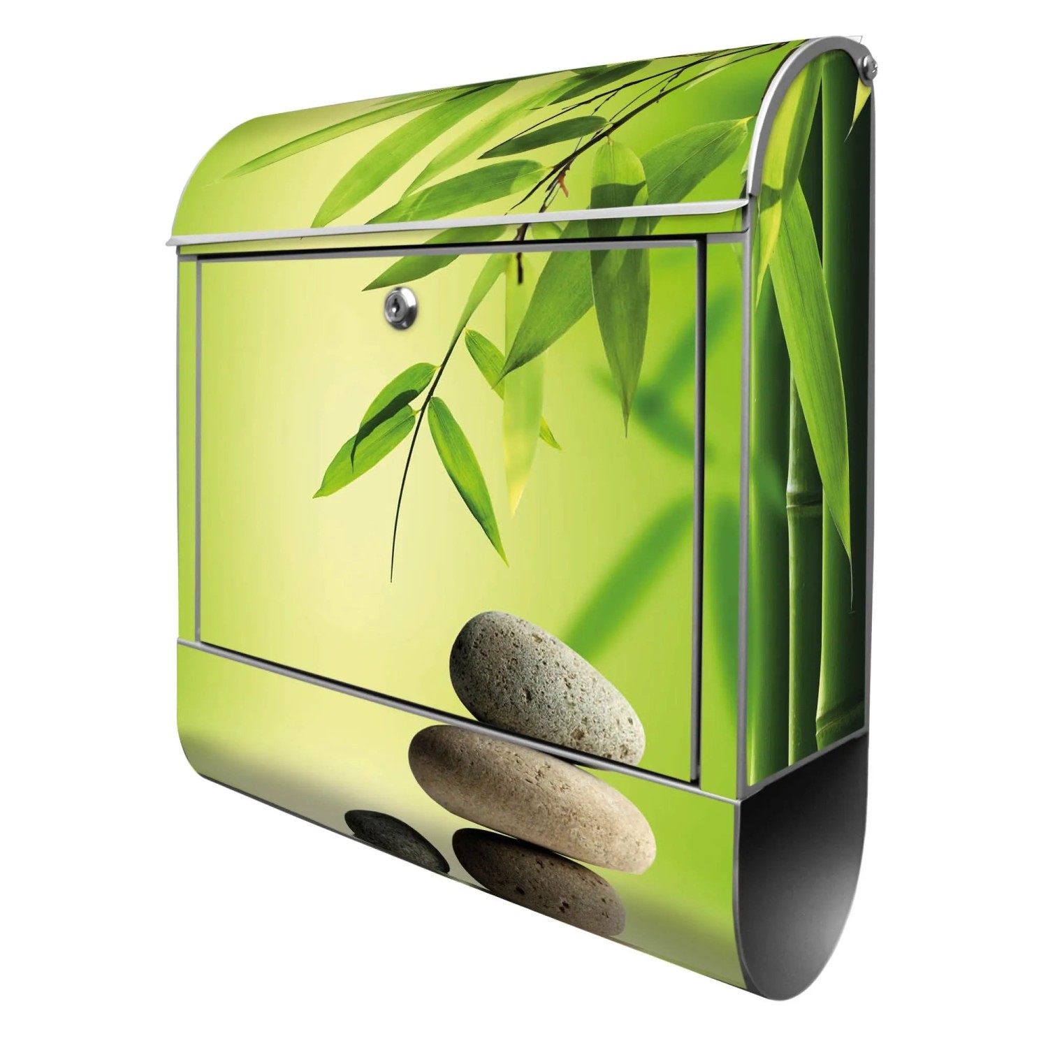 Banjado Design Briefkasten Silber Pulverbeschichtet 39x47x14cm 2 Schlüssel günstig online kaufen