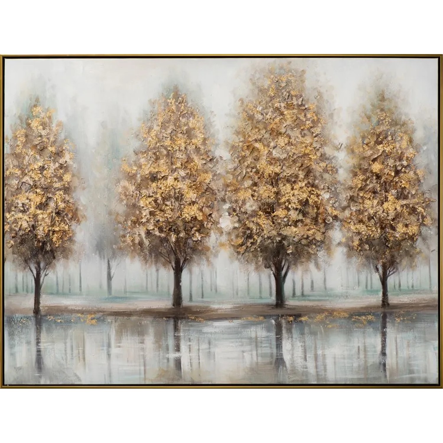 Art Universe Leinwandbild Goldbäume 122 x 92 cm