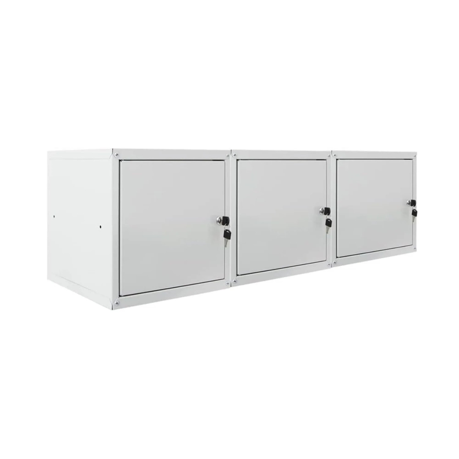 PROREGAL Mega Deal 3x Schließfachwürfel Cubic HxBxT 35 x 35 x 35 cm Grau
