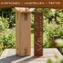 Rostikal Willkommen Stele Pusteblume 71cm aus Cortenstahl, Edelrost Patina, fertig zum Aufstellen im Garten.