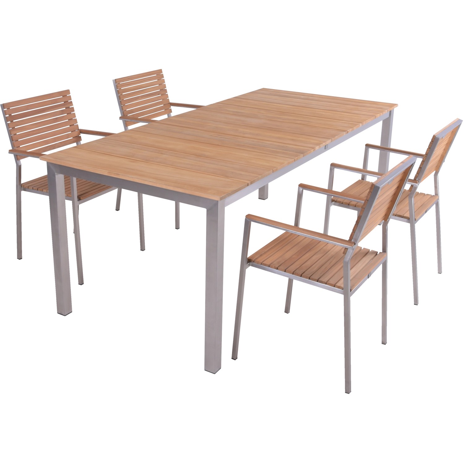 Garden Pleasure Gartenmöbel-Set 07 Dallas/Denver 5-teilig Braun FSC®