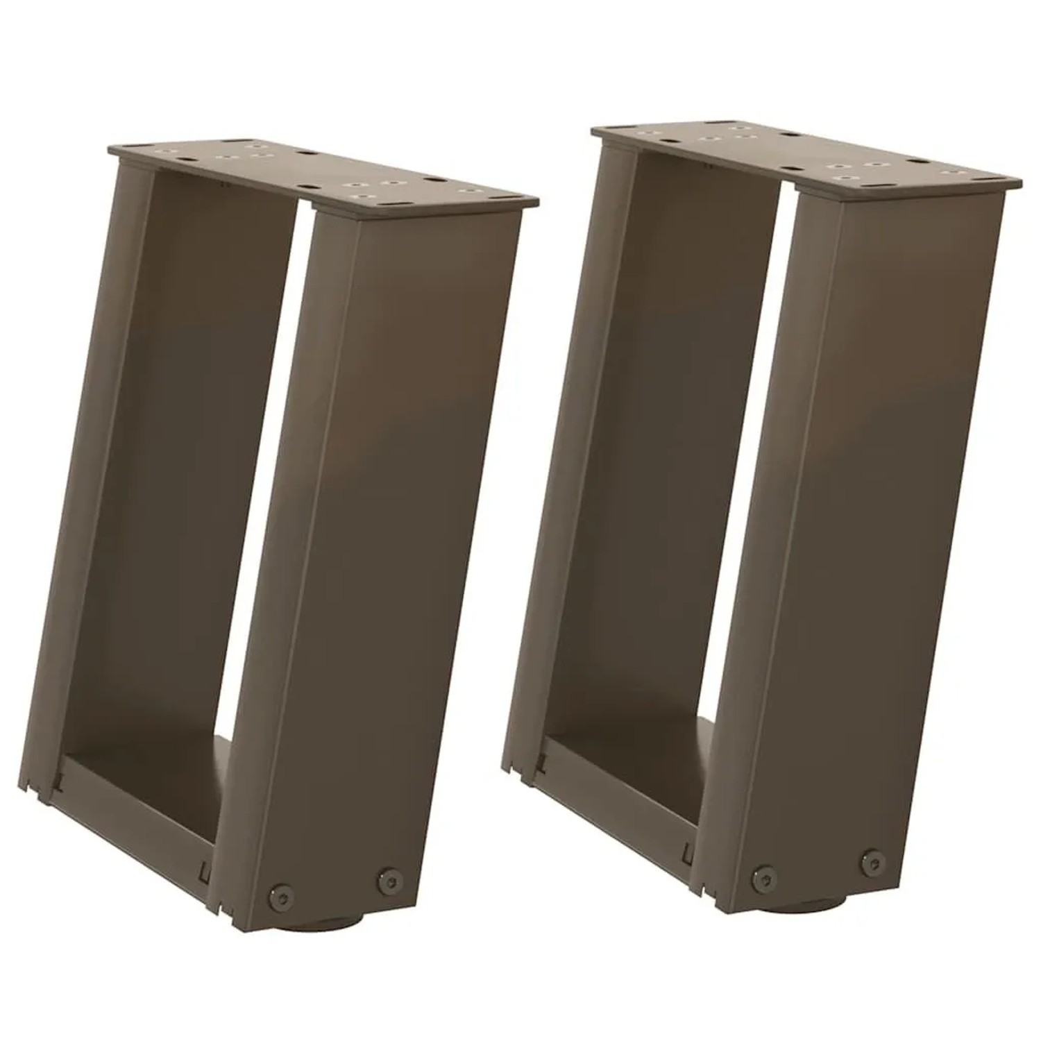 vidaXL Couchtischbeine U-Form 2 Stk Naturstahl 30x30-31 cm Stahl 4012739 günstig online kaufen