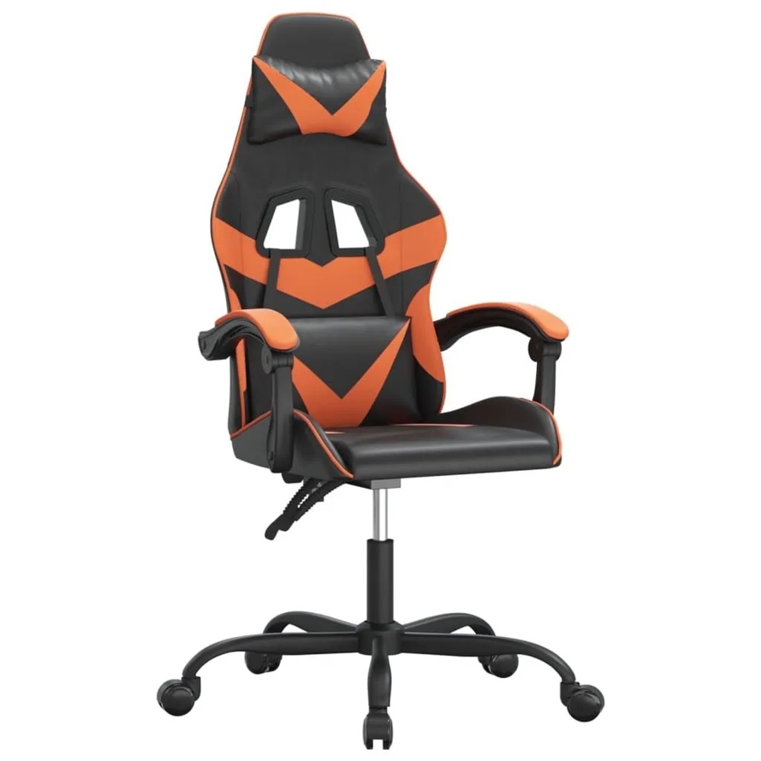 vidaXL Gaming-Stuhl Drehbar Schwarz und Orange Kunstleder 349549
