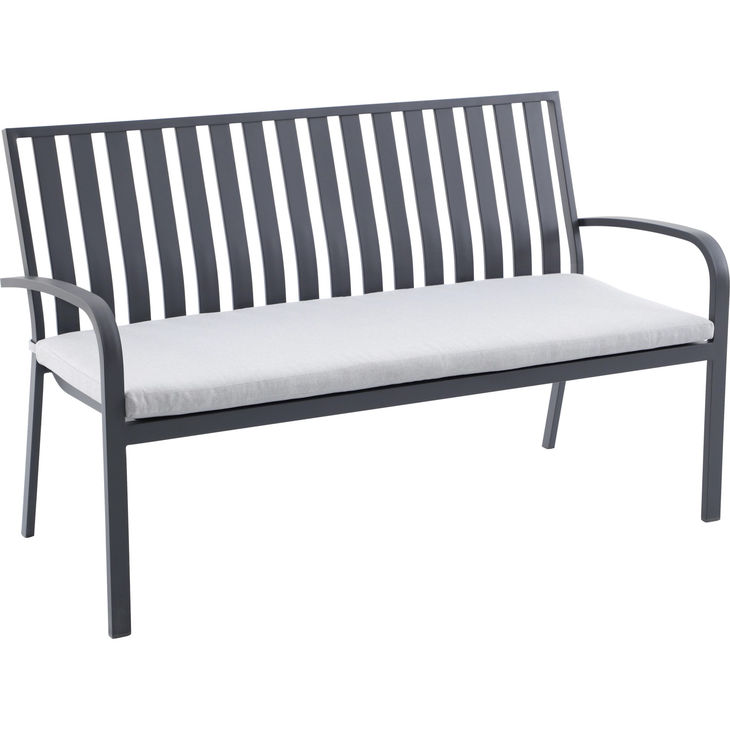 Gartenbank Sheridon Aluminium Anthrazit-Hellgrau günstig online kaufen