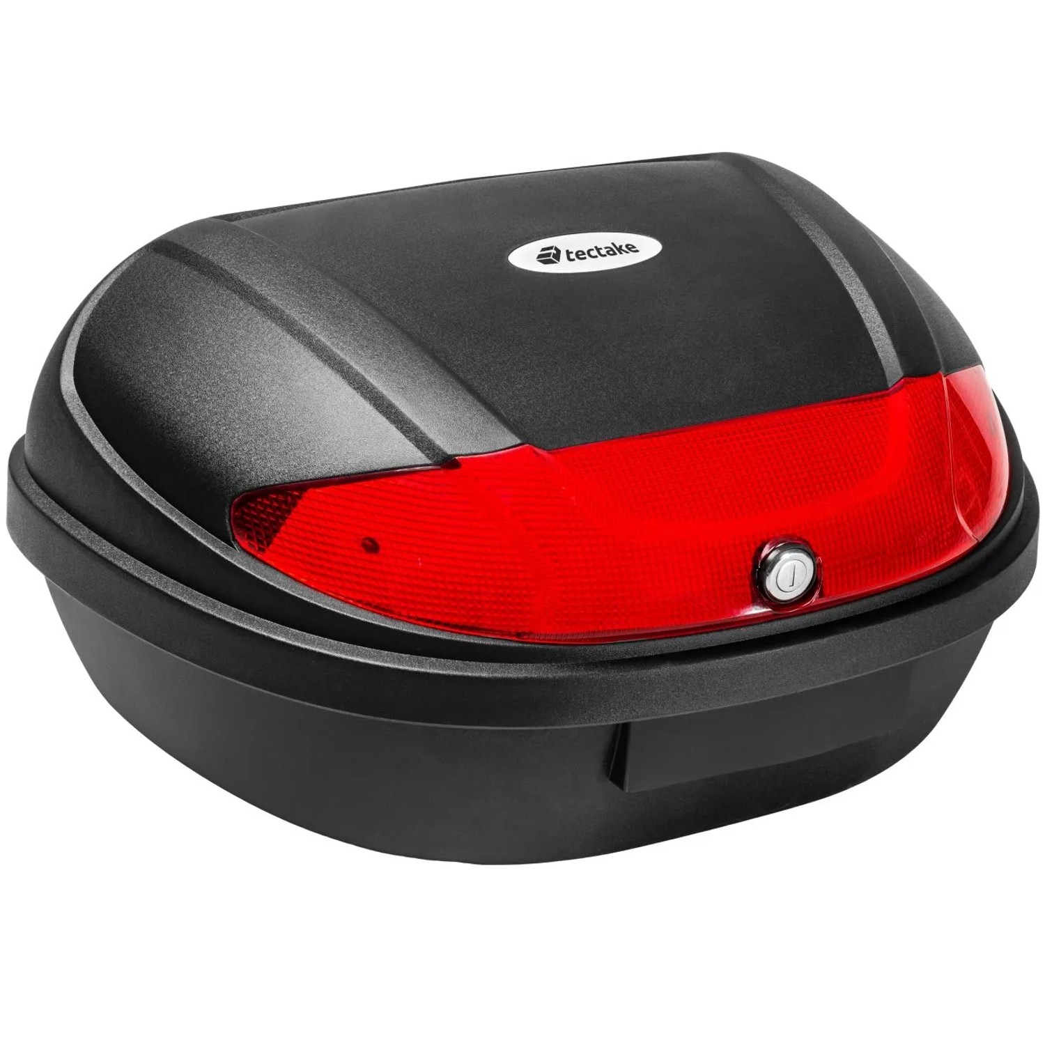 Tectake Motorradkoffer Matze Volumen 48 L  Platz Für 2 Helme Robust und Spritzwassergeschützt  58 x 43 x 32 cm Schwarz