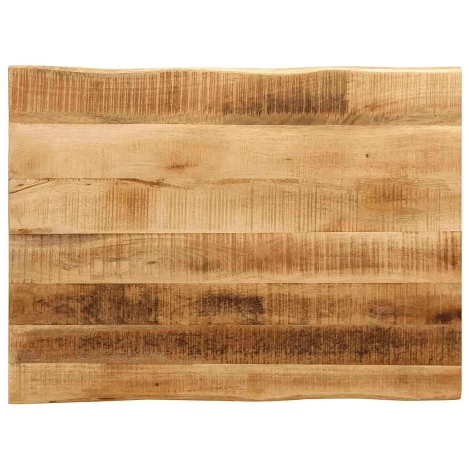 vidaXL Tischplatte mit Baumkante 80x60x2,5 cm Raues Mango Massivholz 370668