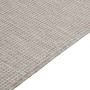 Hellgrauer vidaXL Outdoor-Teppich Flachgewebe. Gewebte Struktur und Randdetail.