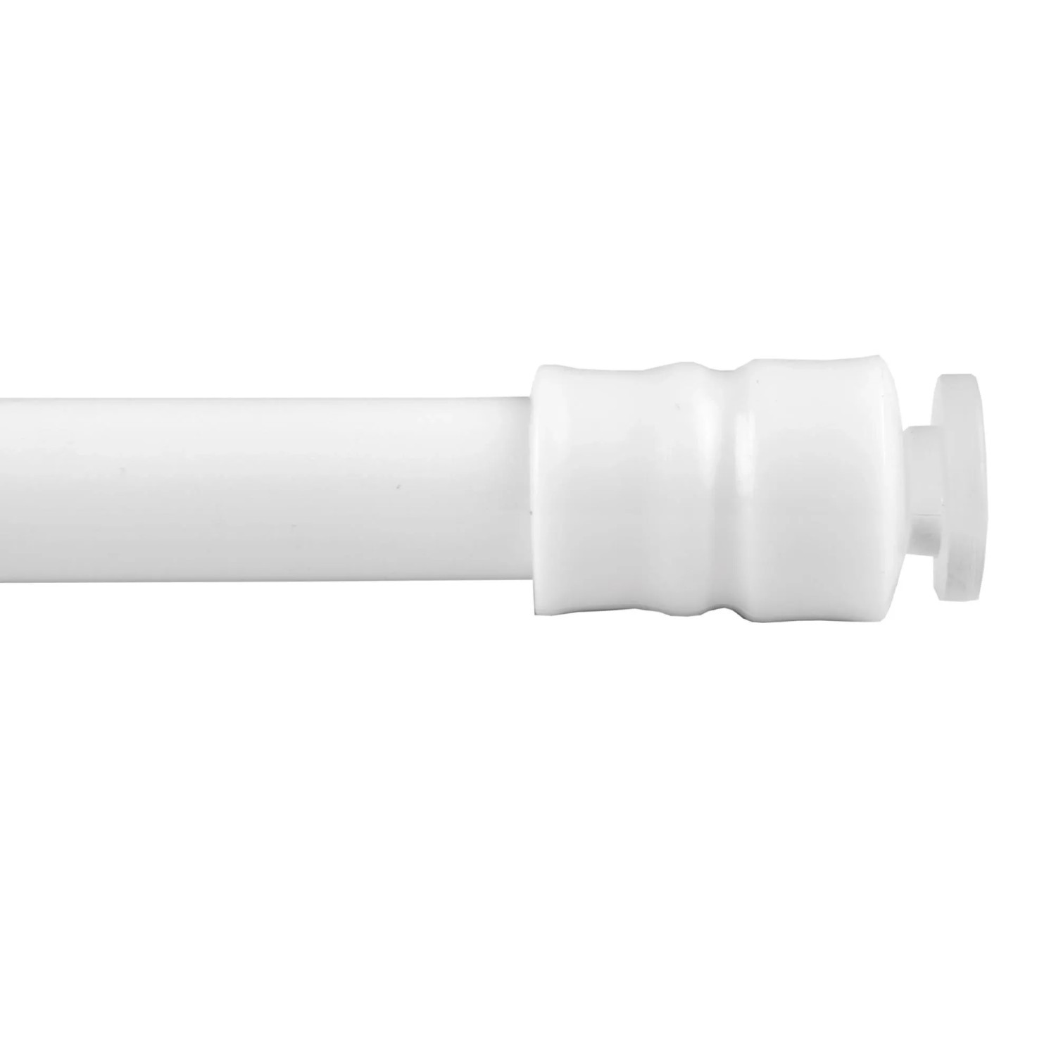 Weiße Bestlivings Klemmstange mit Schraubtechnik, 80-120 cm, für Gardinen und Vorhänge.
