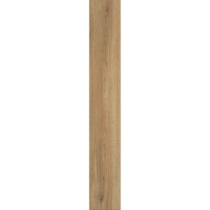 Laminatdiele in Eichenoptik mit integrierter Trittschalldämmung, 8 mm stark.