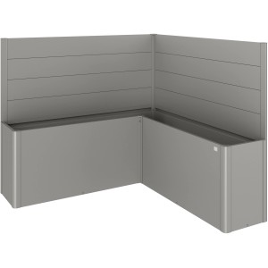 Biohort Sichtschutz Belvedere L-Form, 2-teilig, Quarzgrau-Metallic, Zubehör für Hochbeete.