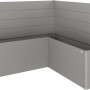 Biohort Sichtschutz Belvedere L-Form, 2-teilig, Quarzgrau-Metallic, Zubehör für Hochbeete.