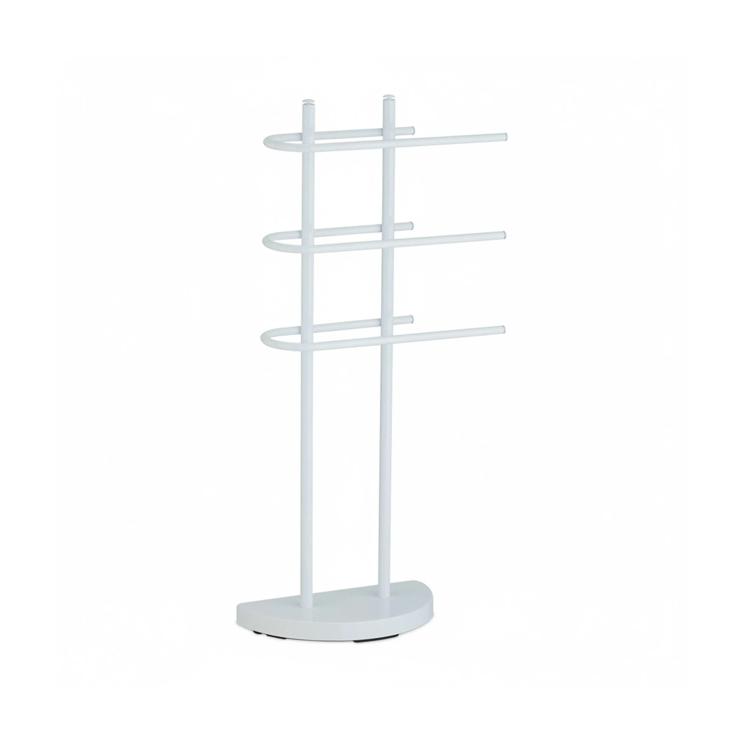 Relaxdays Handtuchständer Eisen Weiß mit 3 Stangen 83 cm x 39 cm x 18 cm 3,3 kg
