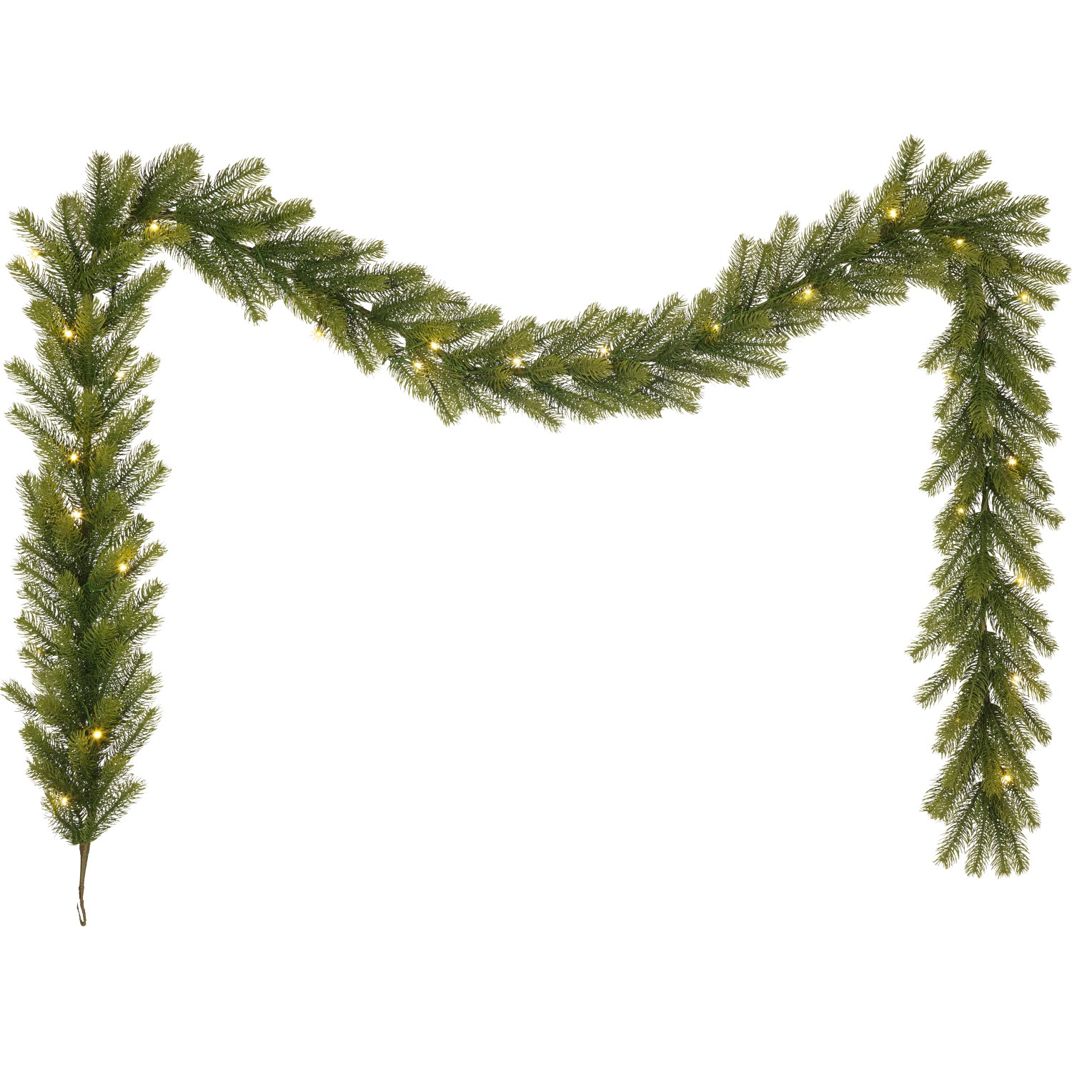 Künstliche Tannengirlande Nagano 270 cm 30 LED Warmweiß Indoor günstig online kaufen