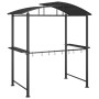 vidaXL Grillpavillon mit Seitenregalen Anthrazit 210x114x230 cm Stahl 360139_5