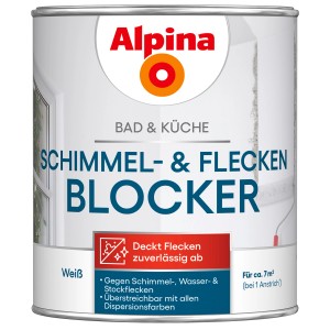 Dose Alpina Schimmel- und Flecken-Blocker für Bad & Küche, weiße Spezialgrundierung.
