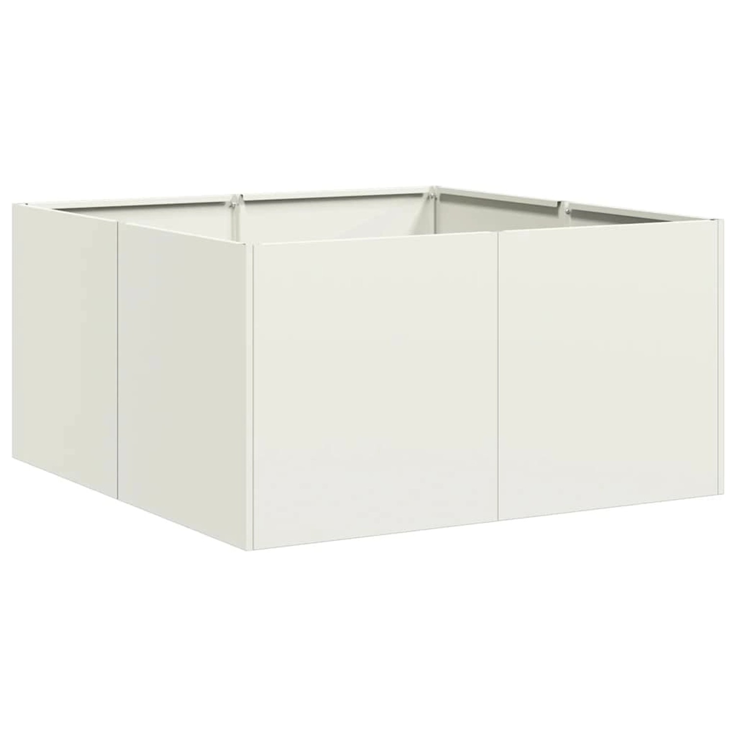 vidaXL Pflanzkübel Weiß 80x80x40 cm Kaltgewalzter Stahl 860739 günstig online kaufen