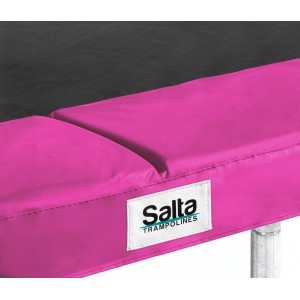 Detailansicht: Pinkfarbener Schutzrand des Salta Trampolin Combo 214x153 cm.