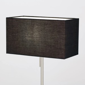 Rechteckiger, schwarzer Orion Lightstyle Lampenschirm (32x16x18 cm) aus Textil für Lampen & Leuchten.