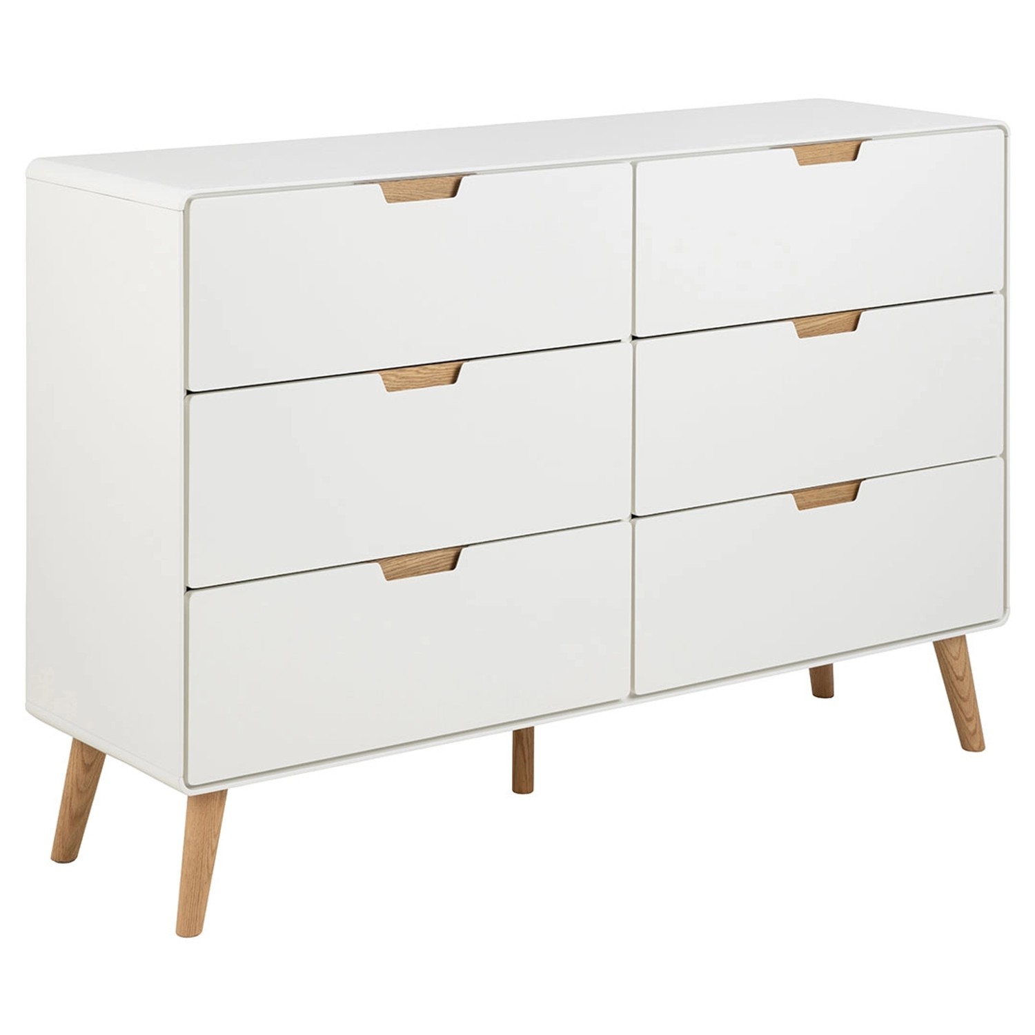 ebuy24 Lowell Kommode 6 Schubladen Weiß günstig online kaufen