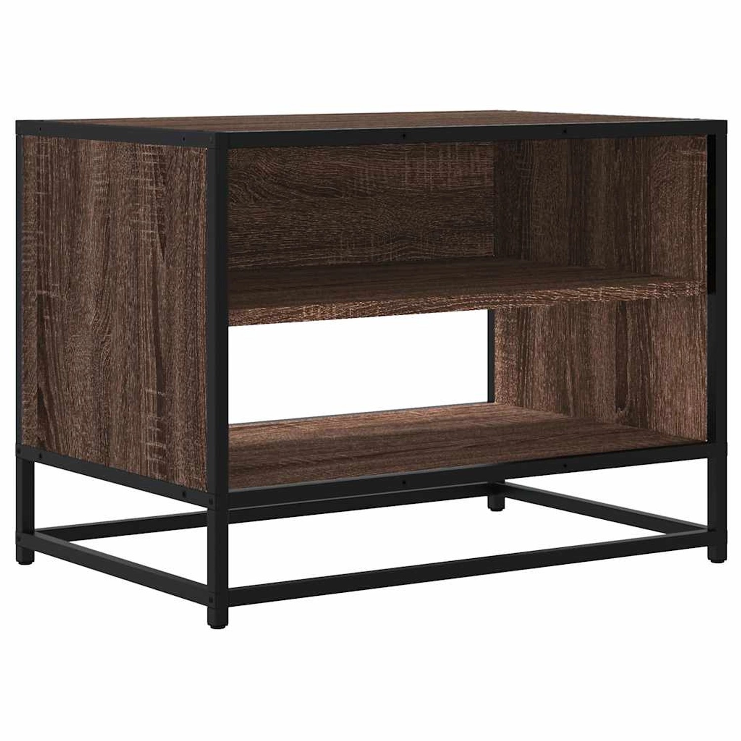 vidaXL TV-Schrank Braun Eichen-Optik 61x40x46 cm Holzwerkstoff Metall 848883