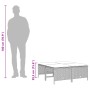 vidaXL 5-tlg. Garten-Sofagarnitur hellgrau Poly Rattan mit Fußhockern und Kissen.