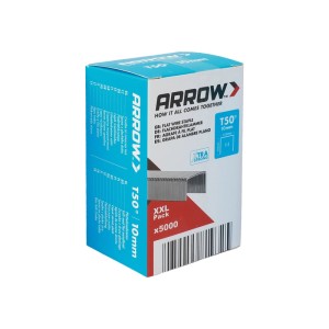 Arrow Klammern T50, 10mm, 5000 Stück im Karton. Flachdrahtklammern für Tacker.