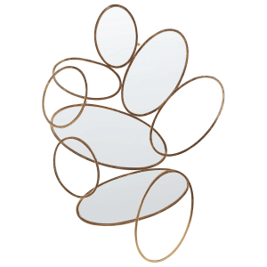 Beliani Dekospiegel DECIZE Gold 2x113x77